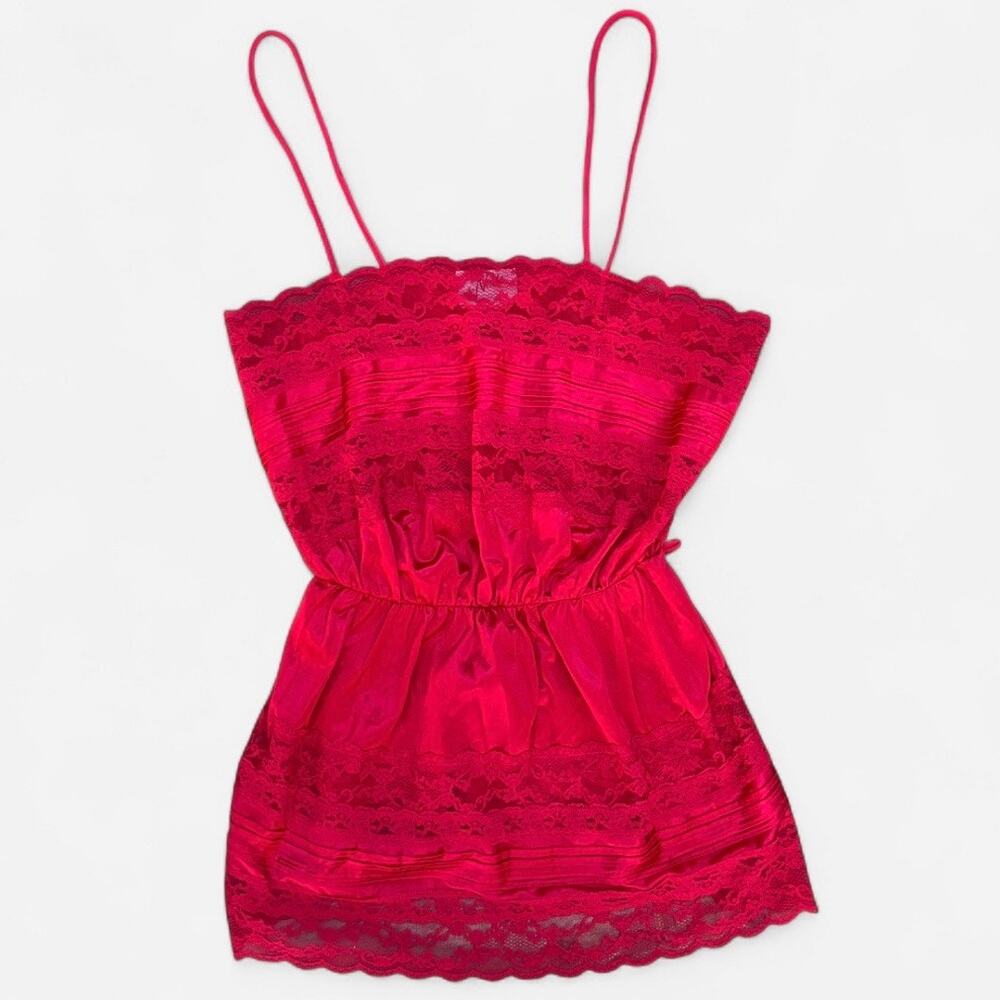 La Notte Vintage 80s/90s Red Sleepwear Romper